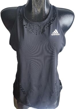 Adidas PrimeBlue Black Performance Racerback Tank Top Size M